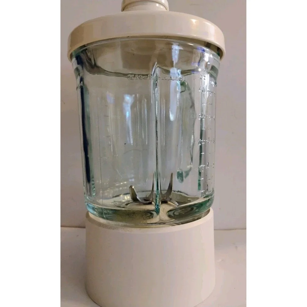 KitchenAid Blender Glass Jar Replacement Pitcher Lid Base Blade KSB5 KSB3 White